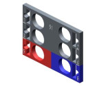 SIMATIC ET 200, 10 etiquetas de codificación por color para ET 200SP, 4 x gris + 1 x rojo + 1 x azul