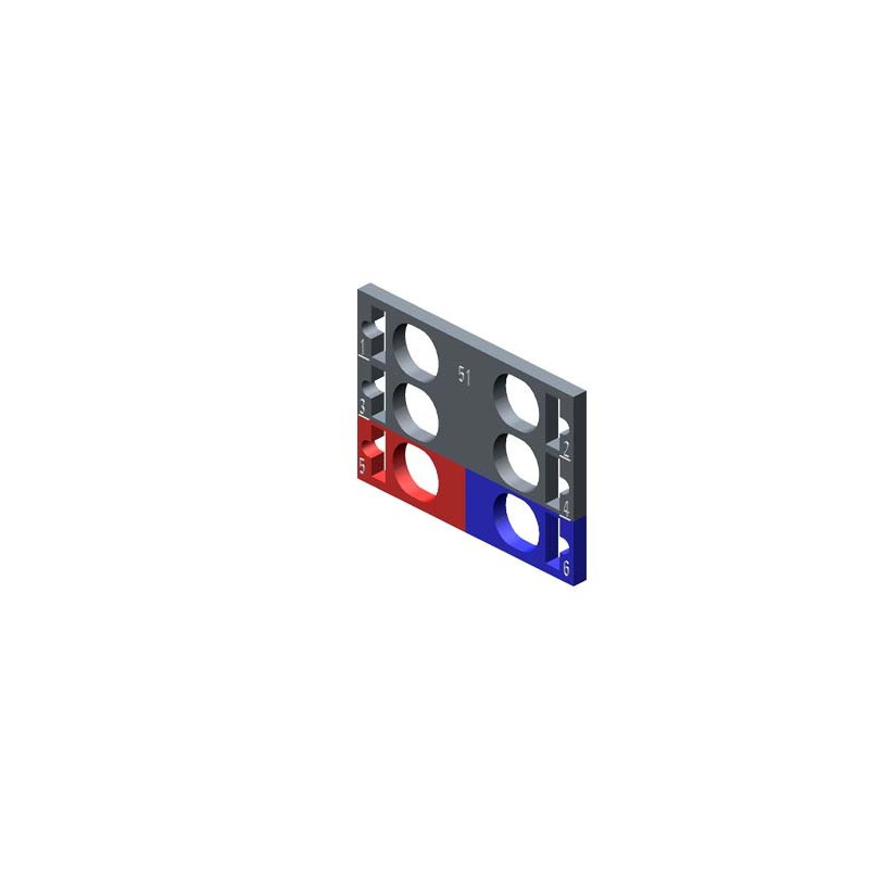 SIMATIC ET 200, 10 etiquetas de codificación por color para ET 200SP, 4 x gris + 1 x rojo + 1 x azul