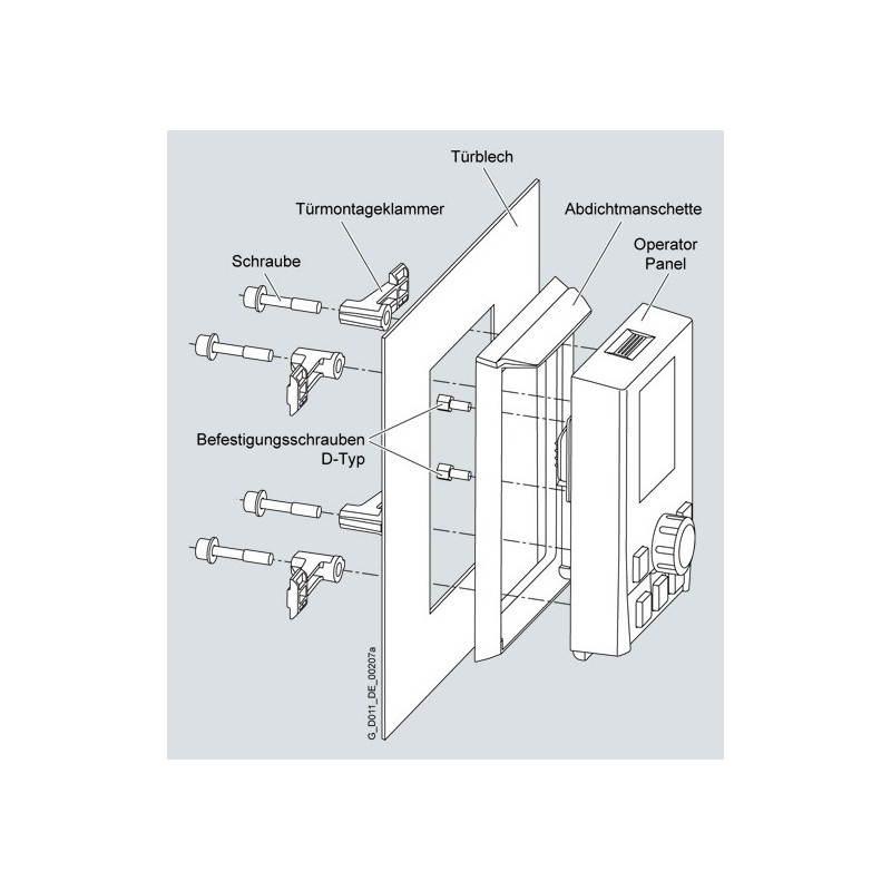 SINAMICS G120 Kit de montaje en puerta IP54-UL TIPO 12 para Intelligent Operator Panel (IOP) y Basic